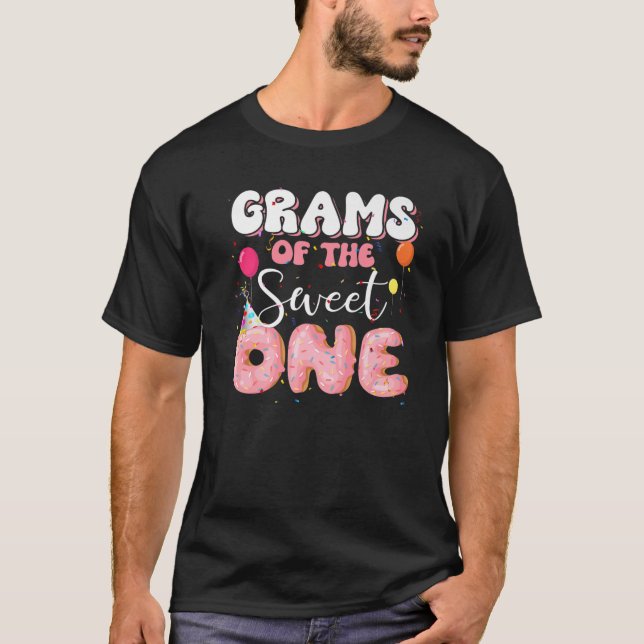 Grams Of The Birthday One Doughnut 1St Family B-Da T-Shirt (Front)