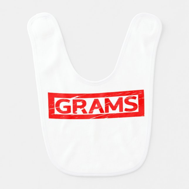 Grams Stamp Baby Bib (Front)