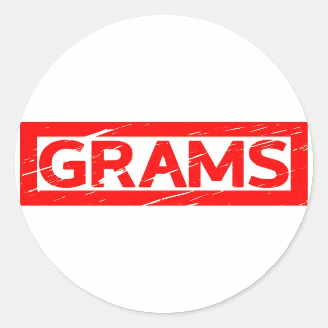 Grams Stamp Classic Round Sticker (Front)