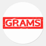 Grams Stamp Classic Round Sticker