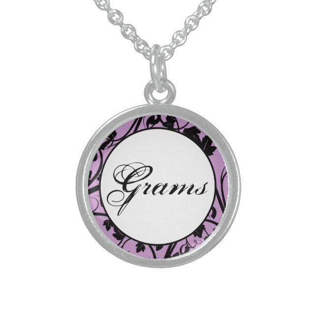 Grams Sterling Silver Necklace (Front)