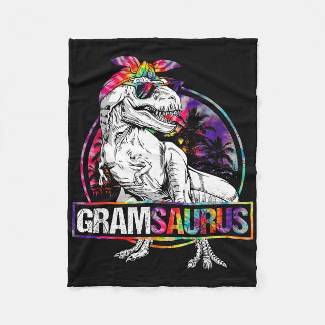 Gramsaurus Dinosaur Gram Saurus Family Matching Ti Fleece Blanket (Front)