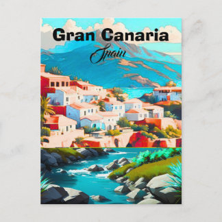 Gran Canaria Spain Travel Art Postcard Art | Trave