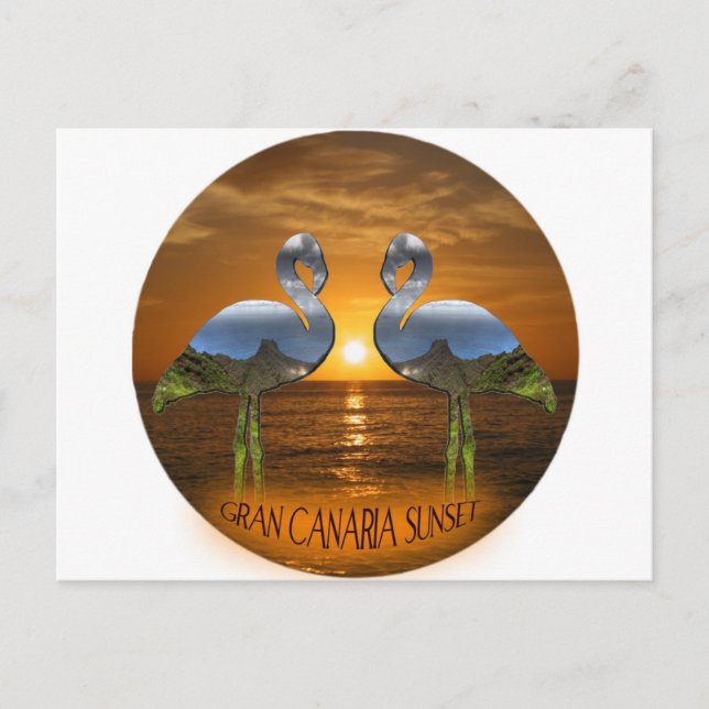 Gran Canaria Sunset Postcard (Front)