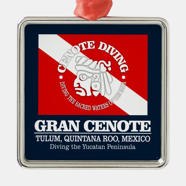 Gran Cenote (best caves) Metal Ornament (Front)