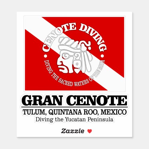 Gran Cenote best caves Sticker