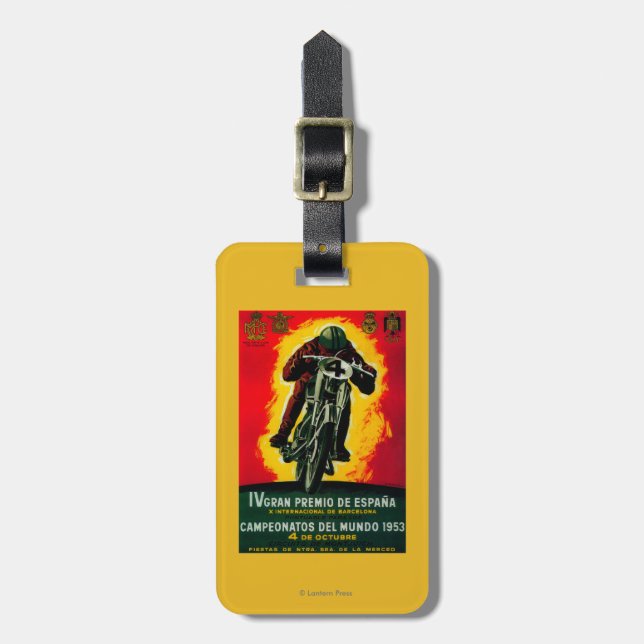 Gran Premio de Espana Vintage PosterEurope Luggage Tag (Front Vertical)