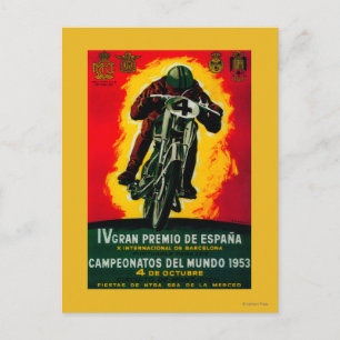 Gran Premio de Espana Vintage PosterEurope Postcard