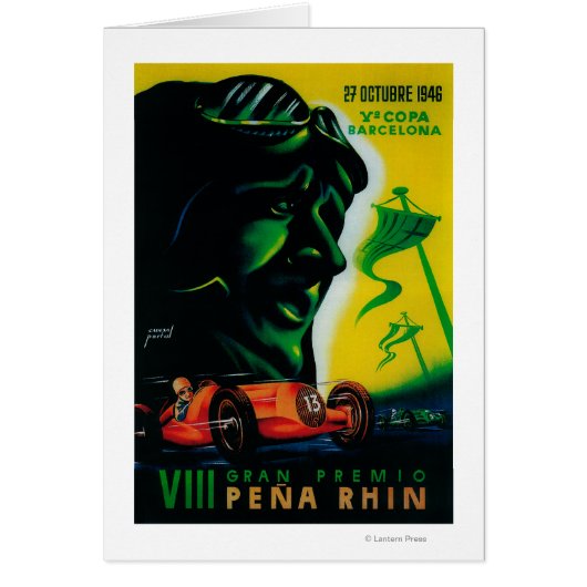 Gran Premio Pena Rhin Vintage PosterEurope Cards (Front)