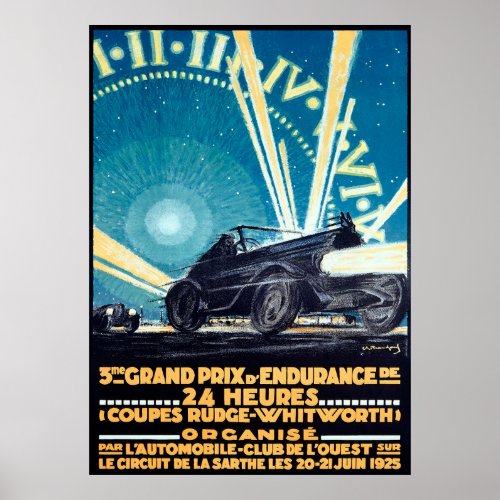 Gran Prix d Endurance Car Race 1925 Poster