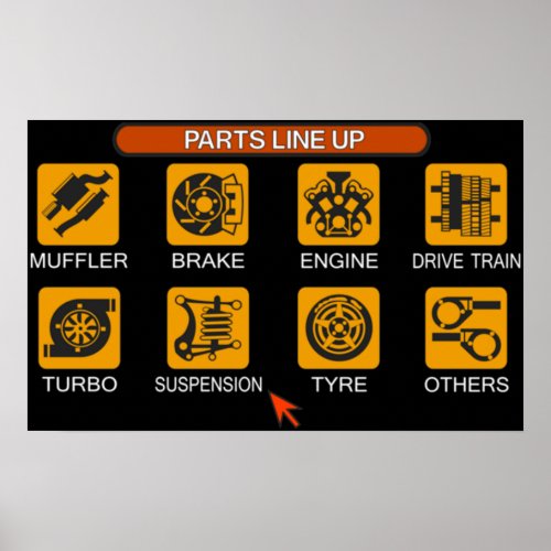 Gran Turismo 2 Tune Menu Poster