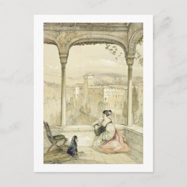 Granada (Alhambra), plate 9 from 'Sketches of Spai Postcard (Front)