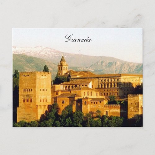 granada alhambra postcard