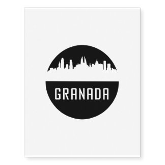 Granada | cities of Spain Temporary Tattoos