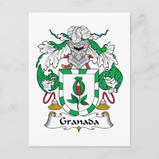 Granada Family Crest Postcard