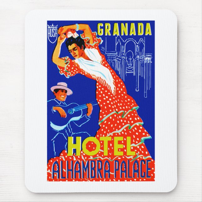 Granada Hotel Alhambra Palace Mouse Pad (Front)