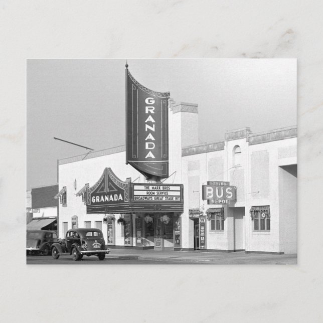 Granada Movie Theater, 1938 Postcard (Front)
