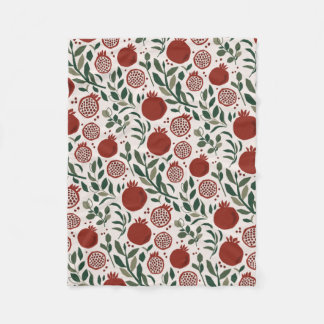 Granada: Pattern of Pomegranates Fleece Blanket
