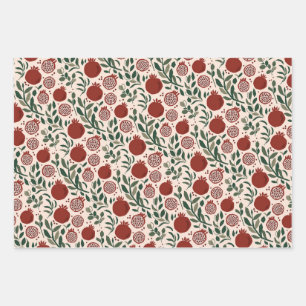 Granada: Pattern of Pomegranates Wrapping Paper Sheets