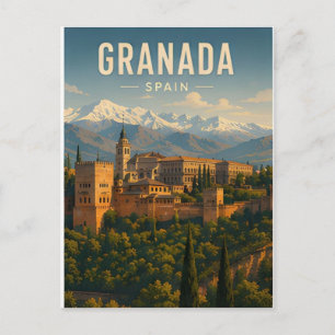 Granada Spain Alhambra Moorish Heritage Travel 🏰 Postcard