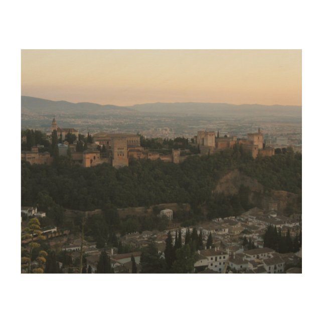 Granada Spain, Alhambra Wood Wall Art (Front)