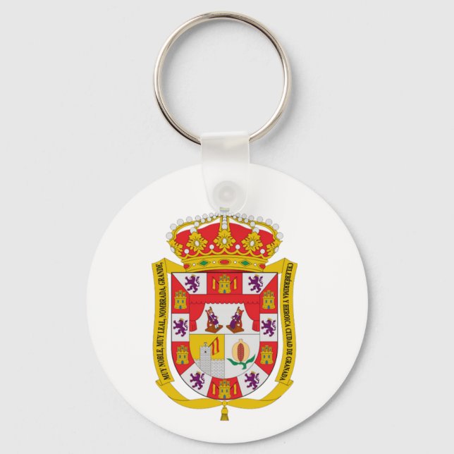 Granada (Spain) Coat of Arms Keychain (Front)