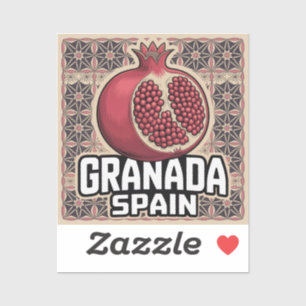 Granada Spain Pomegranate Sticker
