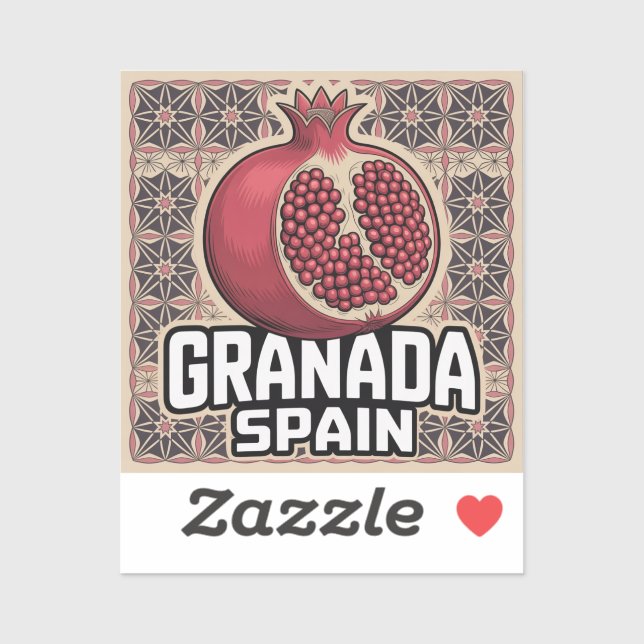 Granada Spain Pomegranate Sticker (Sheet)