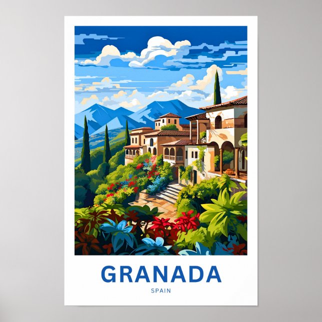 Granada Spain Travel Print (Front)
