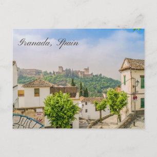 Granada, Spain View of Historical Alhambra Postcard