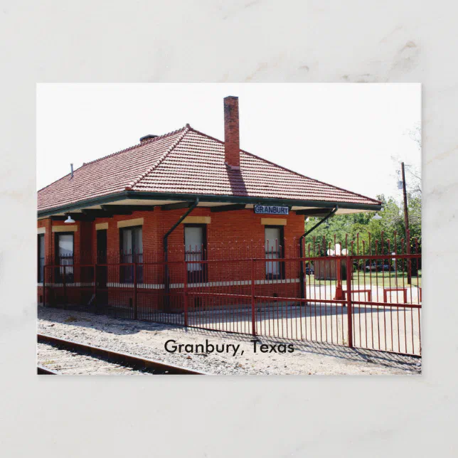 Granbury RR Station, Granbury, Texas Postcard Zazzle