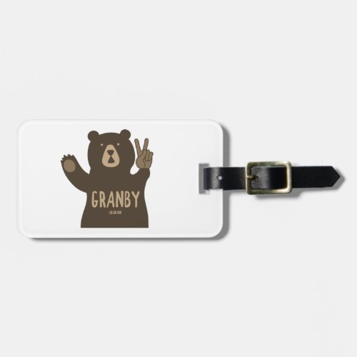 Granby Colorado Peace Bear Luggage Tag