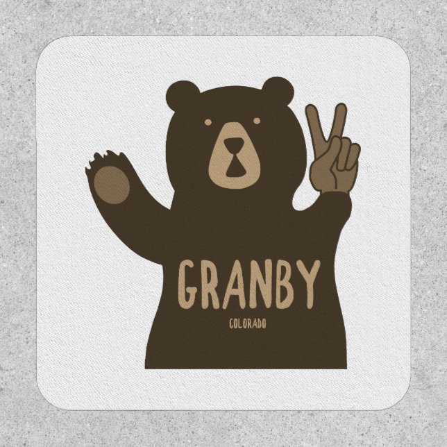 Granby Colorado Peace Bear Patch (Front)