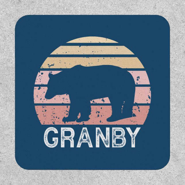 Granby Colorado Retro Bear Patch (Front)