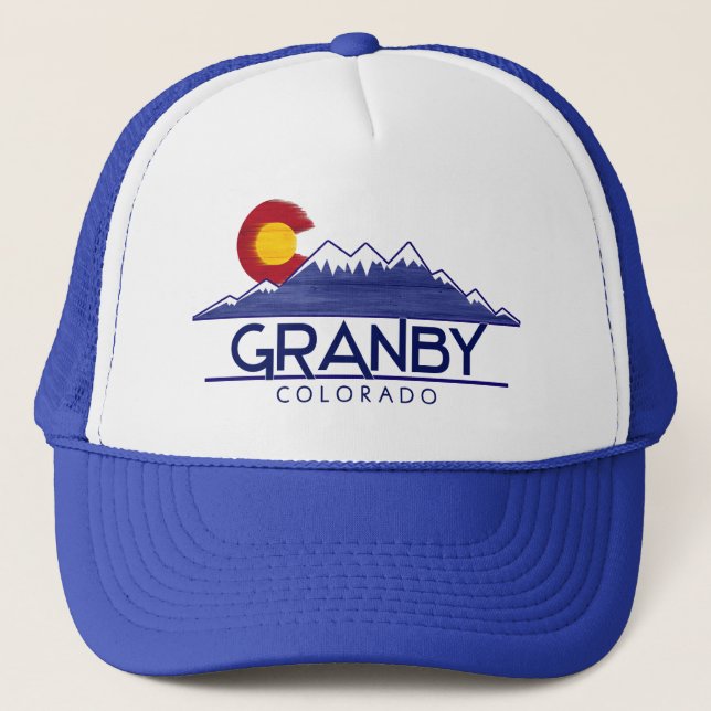 Granby Colorado wood mountains hat (Front)