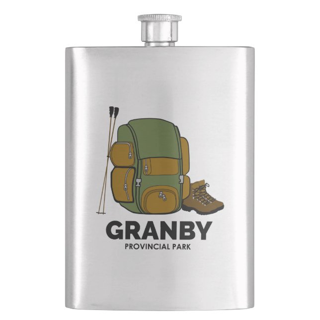 Granby Provincial Park Backpack Flask (Front)