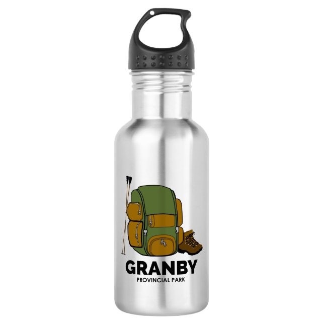 Granby Provincial Park Backpack Stainless Steel Water Bottle (Front)