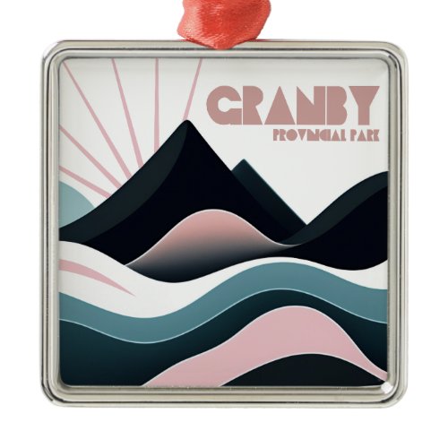 Granby Provincial Park Colored Hills Metal Ornament