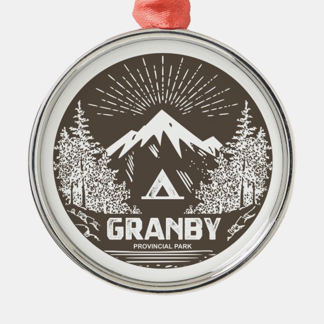 Granby Provincial Park Metal Ornament (Front)