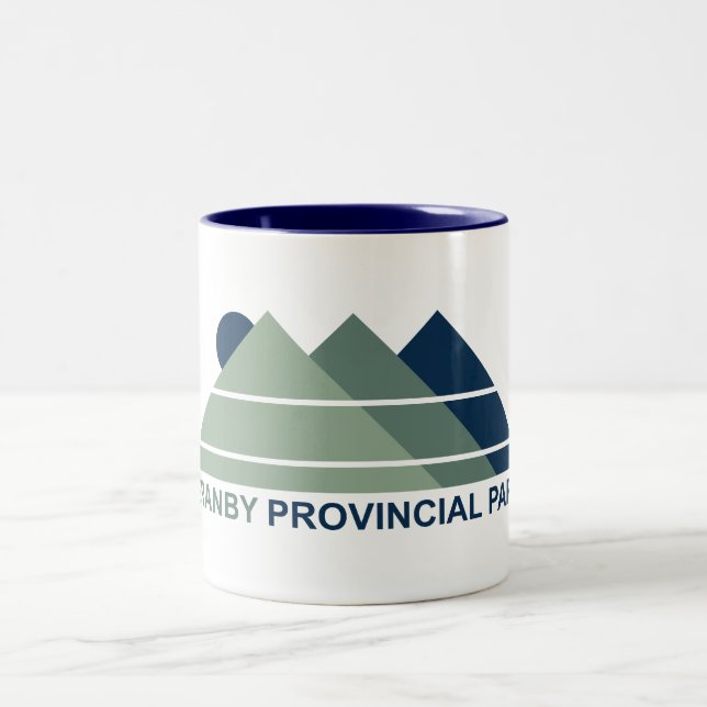 Granby Provincial Park Mountain Sun Two-Tone Coffee Mug (Center)