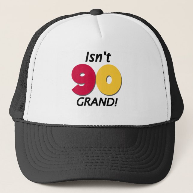Grand 90th Birthday Trucker Hat (Front)