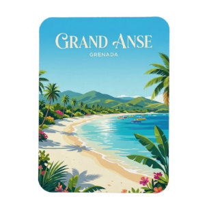 Grand Anse Beach Grenada Magnet