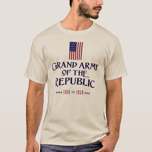 Grand Army of the Republic - w/Flag T-Shirt (Front)