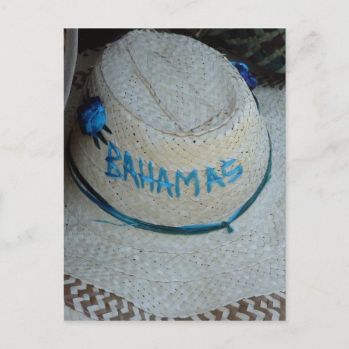 grand bahamas hat postcard