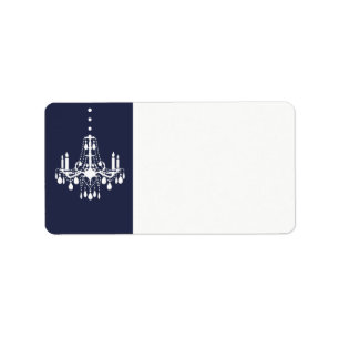 Grand Ballroom Address Label in blue