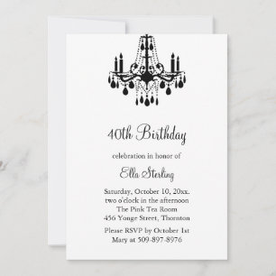 Grand Ballroom Birthday Invitation (white)