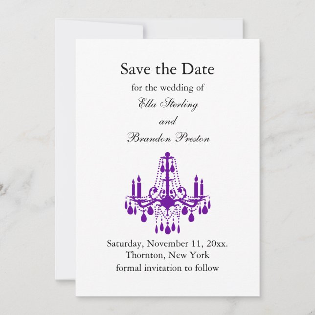 Grand Ballroom Save the Date (purple) (Front)