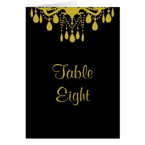 Grand Ballroom Table Number Card gold