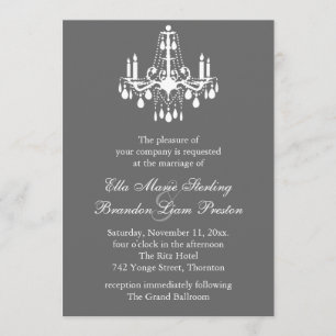 Grand Ballroom Wedding Invitation 2 (gray)