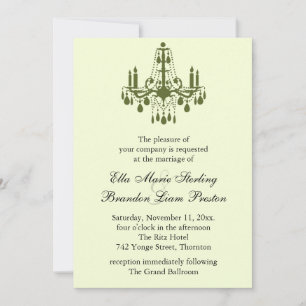 Grand Ballroom Wedding Invitation 2 (green)